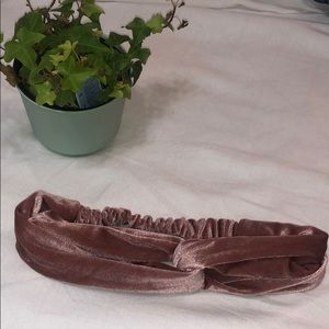 AE pink velvet headband